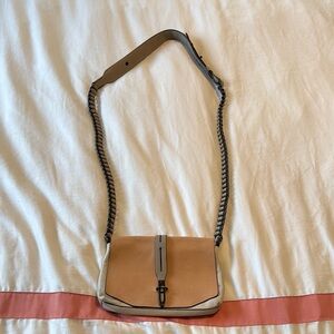 Chic Tan and Cream Crossbody Bag